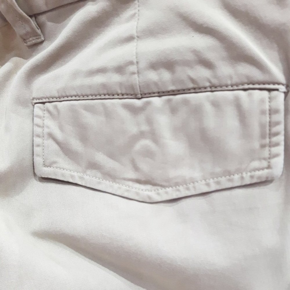 MENS BANANA REPUBLIC STRAIGHT FIT COTTON PANTS- OFF WHITE- 32/30 - Picture 12 of 13